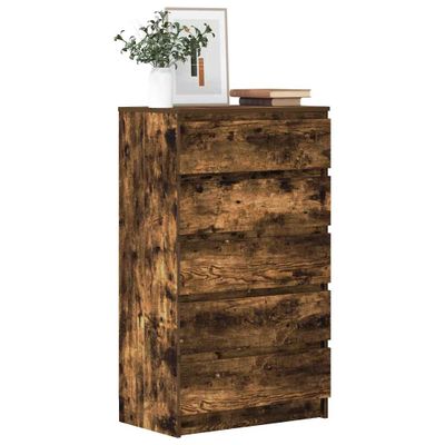 vidaXL Zásuvková skrinka dymový dub 60x36x103 cm spracované drevo