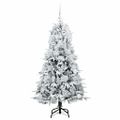 vidaXL Umelý Sklápací Vianočný Stromček Biela 150 cm PE a PVC