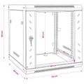 vidaXL Sieťový kabinet s úložiskom Čierna 53 x 60 x 60 cm Oceľ