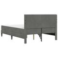 vidaXL Rám postele s matracom Tmavo šedá 140 x 190 cm Zamat