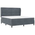 vidaXL Posteľ s pružinovým rámom Tmavo šedá 200 x 180 cm Zamat