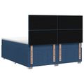 vidaXL LED boxspring posteľ s matracom Modrá 160 x 200 cm Látka