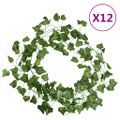 vidaXL Brečtanové girlandy 12 ks, zelené 200 cm