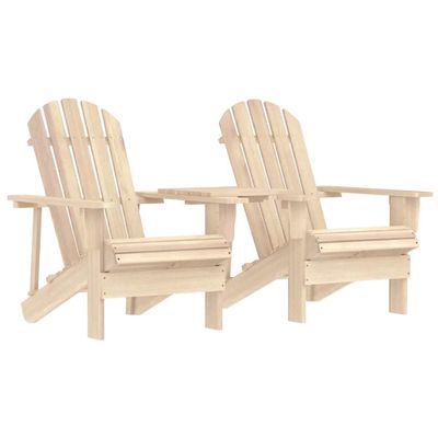 vidaXL Záhradné stoličky Adirondack+stolík, jedľový masív