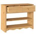 vidaXL Konzolový stôl so zásuvkou Drammen Dub 89,5 x 37 x 73 cm