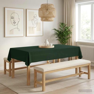 vidaXL Uterák na stôl Obdĺžnikový Tmavozelená 110 x 160 cm