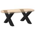vidaXL Nohy konferenčného stolíka v tvare X, 2 ks, čierne, 70 x (42-43) cm, oceľové
