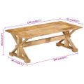 vidaXL Konferenčný stolík 110x52x40 cm masívne mangovníkové drevo