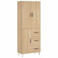 vidaXL Vysoká skrinka dub sonoma 69,5x34x180 cm spracované drevo