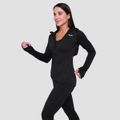 Dámska bežecká mikina 1/2 Zip Pulse Black - GymBeam, veľkosť M, veľkosť oblečenia M