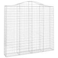 vidaXL Oblúkové gabionové koše 7ks 200x30x180/200cm pozinkované železo