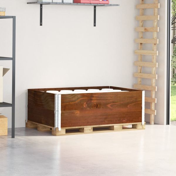 vidaXL Paletové ohrádky 2 ks hnedé 120x80 cm borovicový masív