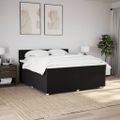 vidaXL Posteľný rám boxspring s matracom čierny 180x200 cm látka