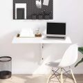 vidaXL Skladací nástenný stôl lesklý biely 100x60x56 cm spracov. drevo