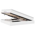 vidaXL Postel s úložným prostorem a matrací Biela 200 x 200 cm
