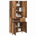 vidaXL Highboard 2 ks Staré drevo 69,5 x 34 x 180 cm Kompozitné drevo