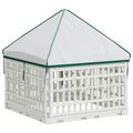 vidaXL 4 panelový psí výbeh s strechou 60 x 60 x 82 cm Plast Biela