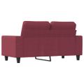vidaXL 2-miestna pohovka vínovo-červená 120 cm látka