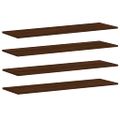vidaXL Nástenné police 4 ks hnedý dub 100x30x1,5 cm kompozitné drevo