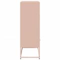 vidaXL Vysoká skrinka ružová 68x39x111,5 oceľ