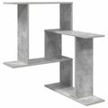 vidaXL Stenná polica Betónovo sivá 67 x 67 x 87 cm Kompozitné drevo