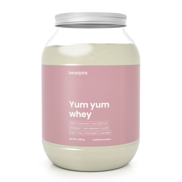 Yum Yum Whey - BeastPink + darček, vanilková zmrzlina, 1000 g