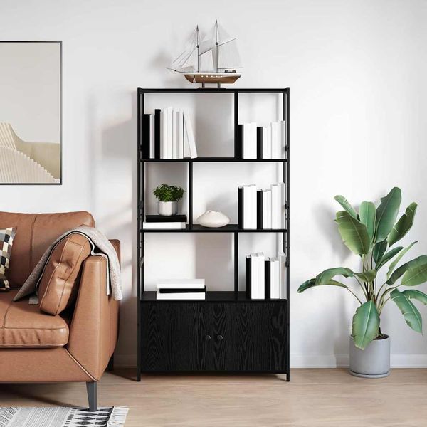 vidaXL Regál na knihy Čierny dub 80 x 30 x 155,5 cm Kompozitné drevo