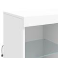 vidaXL Komoda s LED svetlami biela 202x37x100 cm