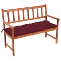 vidaXL Záhradná lavička s podložkou 120 cm akáciový masív