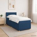 vidaXL Posteľ boxspring s matracom Modrá 90 x 200 cm Látka