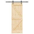 vidaXL Posuvné dvere NARVIK Prírodná a čierna 70 x 210 cm (152,5 cm)