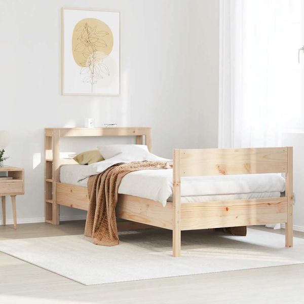 vidaXL Posteľ bez matraca 75x190 cm masívna borovica