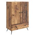 vidaXL Servírovacia skriňa Staré drevo 66 x 34,5 x 95 cm