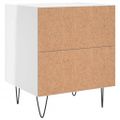 vidaXL Nočné stolíky 2 ks lesklé biele 40x35x47,5 cm kompozitné drevo