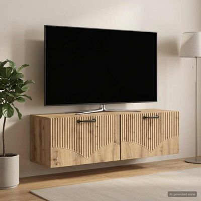 vidaXL Nástenná TV skrinka 98 x 31 x 30 cm Dub artisan