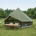 vidaXL Tipi stan 10-miestny Olivovo zelená Polyester a oceľ