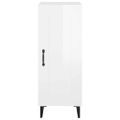 vidaXL Komoda lesklá biela 34,5x34x90 cm spracované drevo
