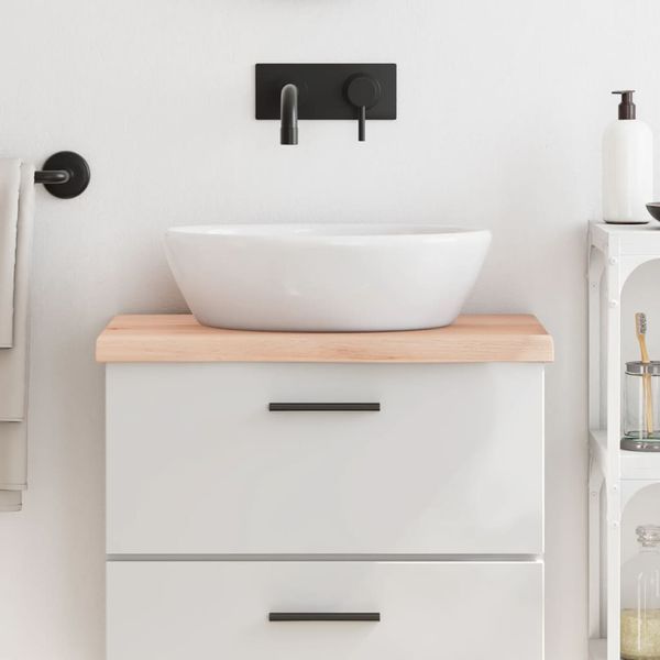 vidaXL Kúpeľňová doska 60x30x(2-4) cm neošetrený masív