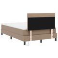 vidaXL Posteľ s pružinovým rámom Kapučínová 120 x 190 cm Umelá koža