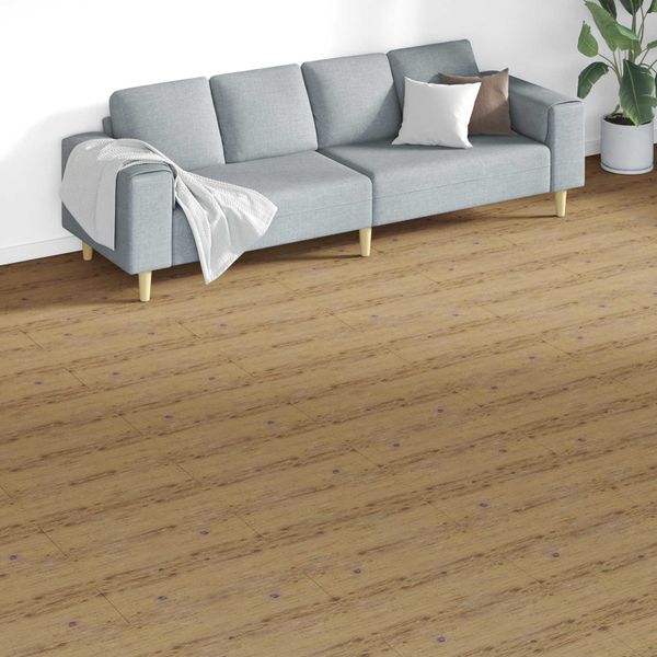 vidaXL Podlahové dosky 18 pcs Walnutová hnedá 5,26 m² PVC
