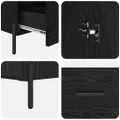 vidaXL Highboard CORONA Čierny dub 69,5 x 31 x 115 cm Kompozitné drevo