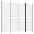 vidaXL 4-panelový paraván biely 200x180 cm látka