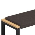 vidaXL Vankúš na lavičku Látka Tmavohnedá Hĺbka 35 cm