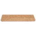 vidaXL Schodové rohože 20 ks 65x21x4 cm béžové s obdĺžnikovým okrajom