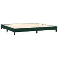 vidaXL Posteľný rám boxsping s matracom tmavozelený 200x200 cm zamat