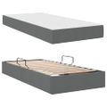 vidaXL Postel s úložným prostorem a matrací Tmavo šedá 100 x 200 cm