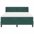 vidaXL Posteľ s pružinovým rámom Tmavozelená 200 x 140 cm Zamat