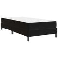 vidaXL Posteľ s pružinovým rámom s matracmi Čierna 80 x 220 cm látka