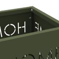 vidaXL Stojan na dáždniky s úložiskom Olivová 15,5 x 15,5 x 49 cm Oceľ