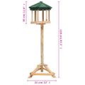 vidaXL Stojace krmítko pre vtáky jedľové drevo 33x110 cm